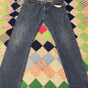 Levi’s 501xx button fly straight leg jeans mens size 38x32
